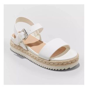A New Day White Platform Sandals 8.5